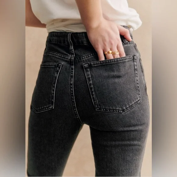 NWT Sézane Brut Sexy Jeans in Washed Grey - Picture 2 of 6